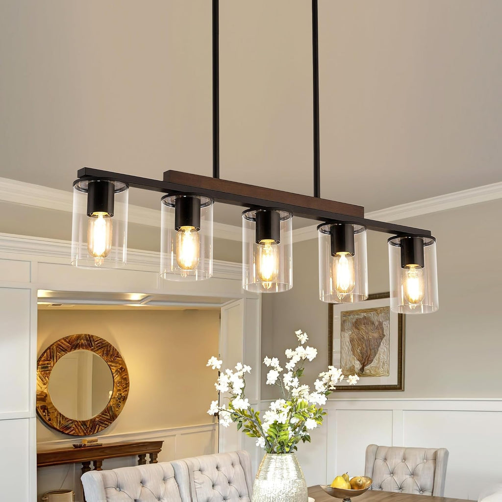 Farmhouse Black Linear Chandelier Farmhouse Decor