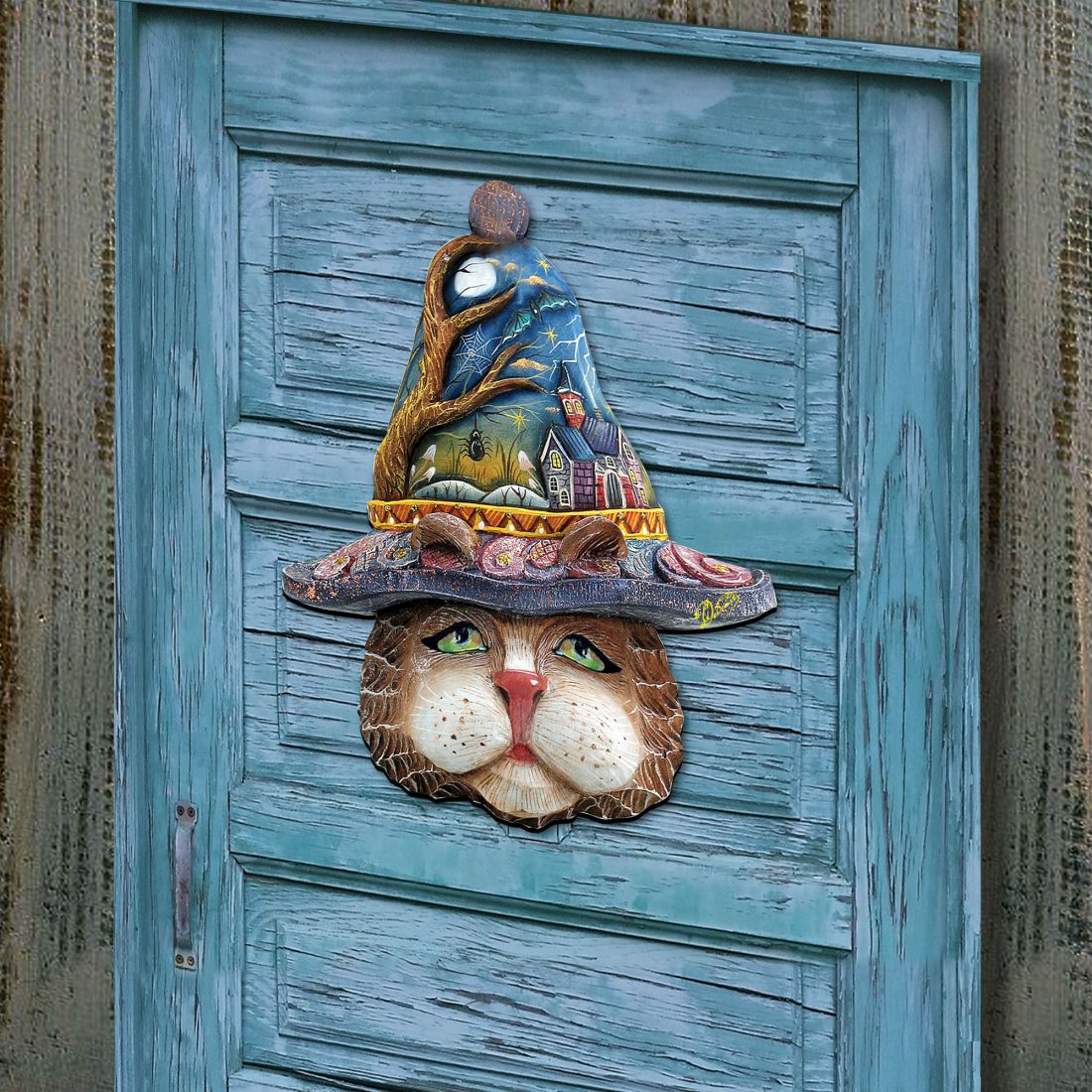 Halloween Eve Cat Halloween Door Decor by G. DeBrekht - Thanksgiving Halloween Decor - 8161039H G.DeBrekht