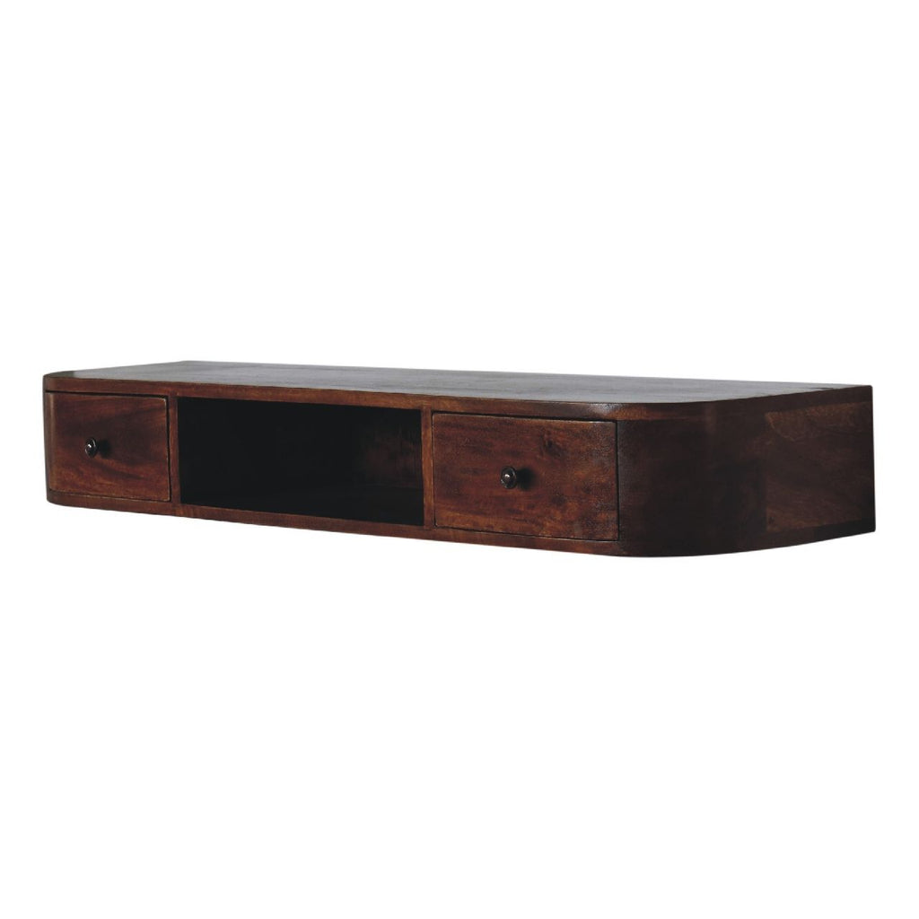 Lunar - 2 Drawer Floating Console - Chestnut Unique Piece Furniture