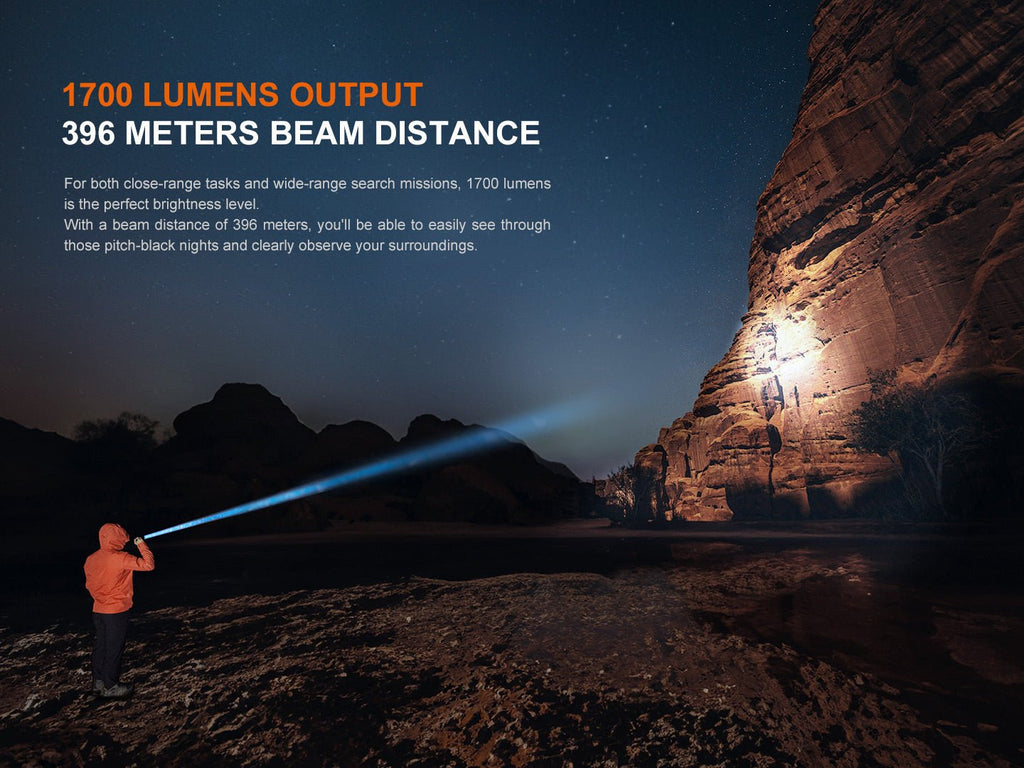 Fenix PD36R V2 Compact Rechargeable Tactical Flashlight - 1700 Lumens Fenix Store