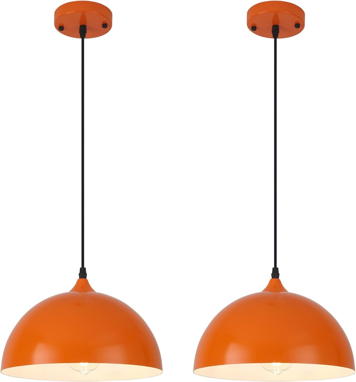 2 Farmhouse Dome Pendant Lights Farmhouse Decor