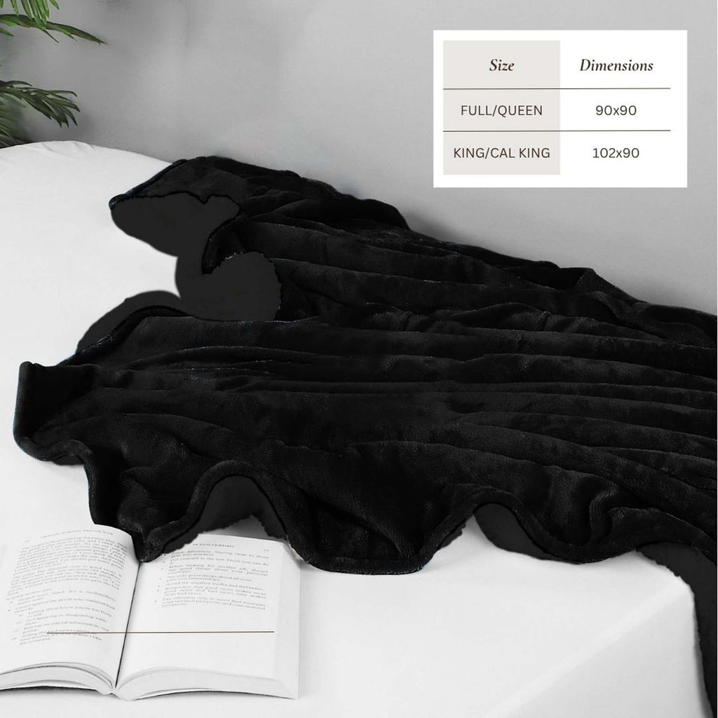 Velvet Plush Sherpa Bed Blanket - Sherpa Fleece Collection Great Bay Home