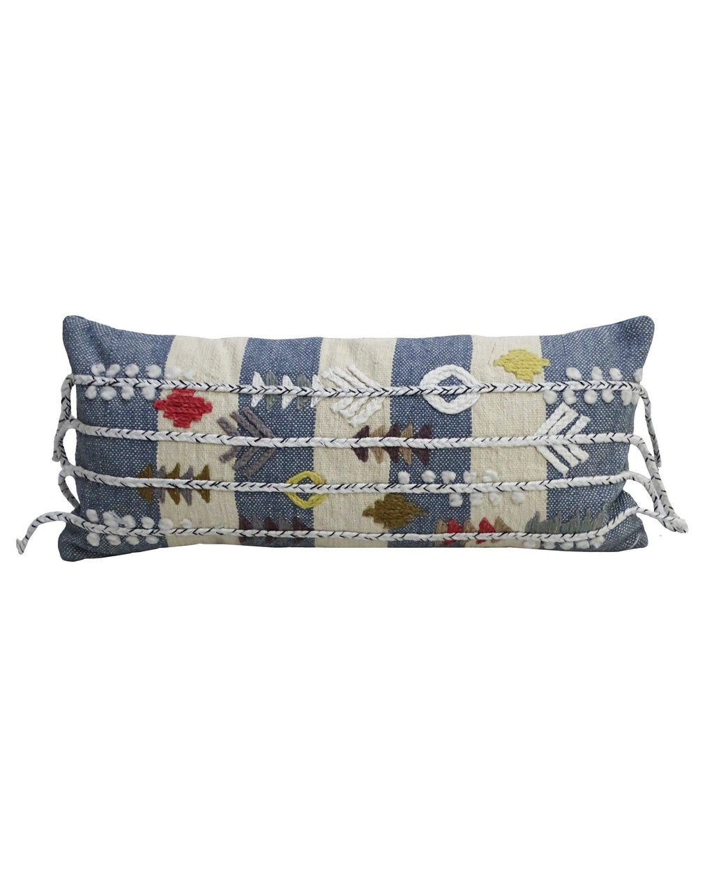 Decorative Embroidery Throw Pillow 12" X 30" Vibhsa