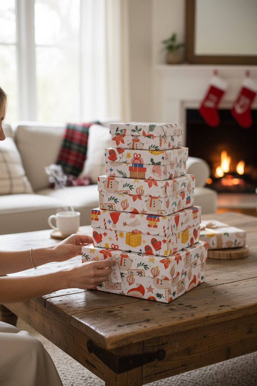 Handmade Christmas Gift Boxes Rust & Cinder