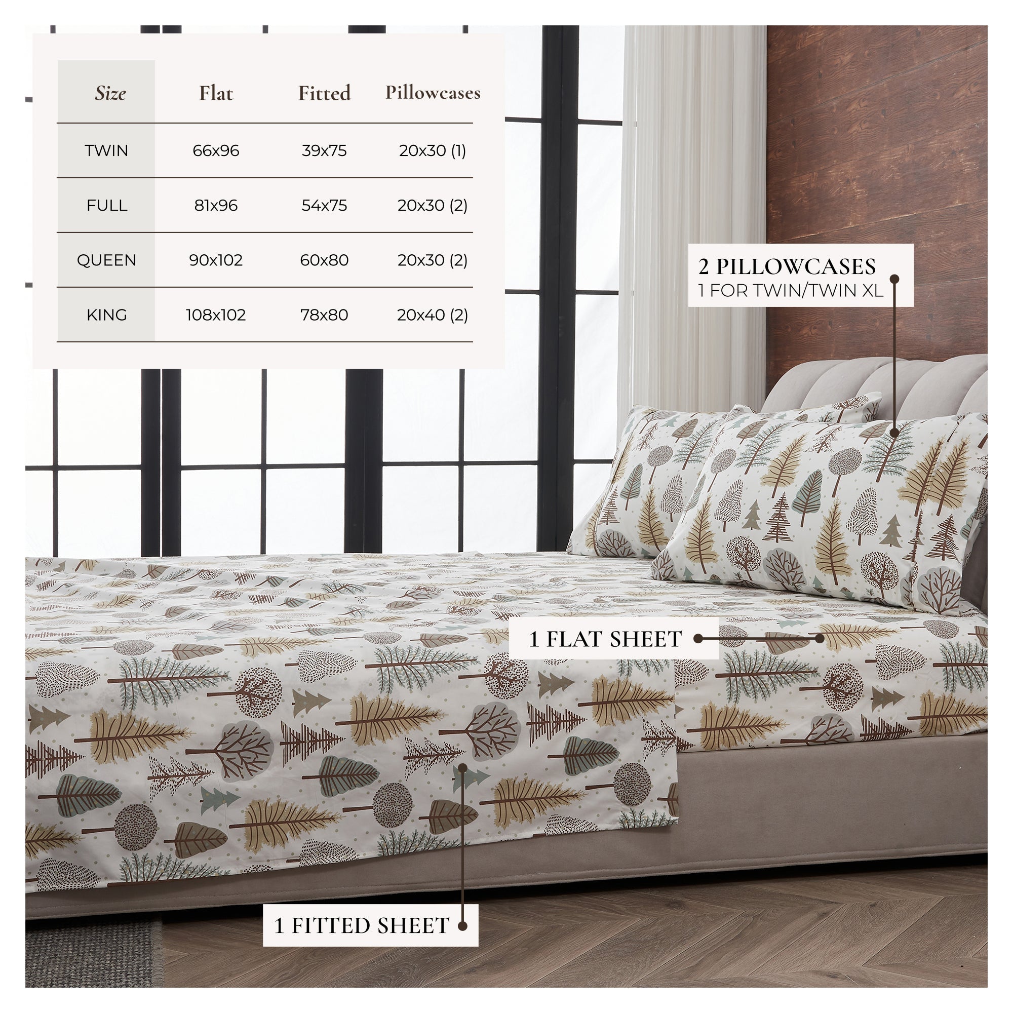 Lodge Printed Sheet Set - Mountain Ridge Collection Great Bay Home