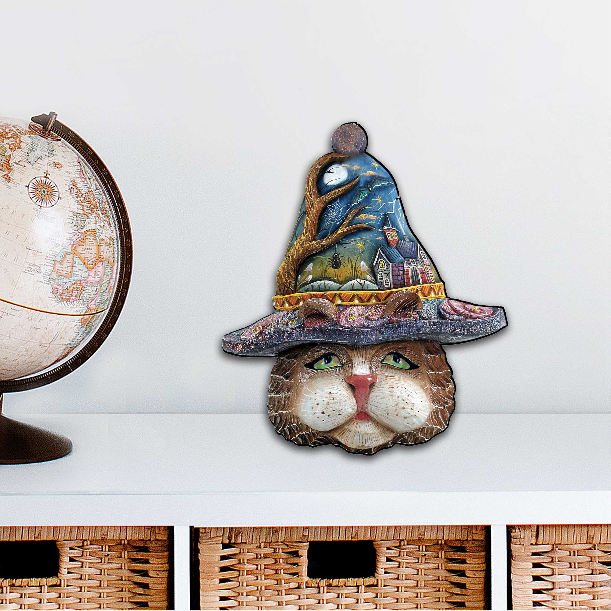 Halloween Eve Cat Halloween Door Decor by G. DeBrekht - Thanksgiving Halloween Decor - 8161039H G.DeBrekht