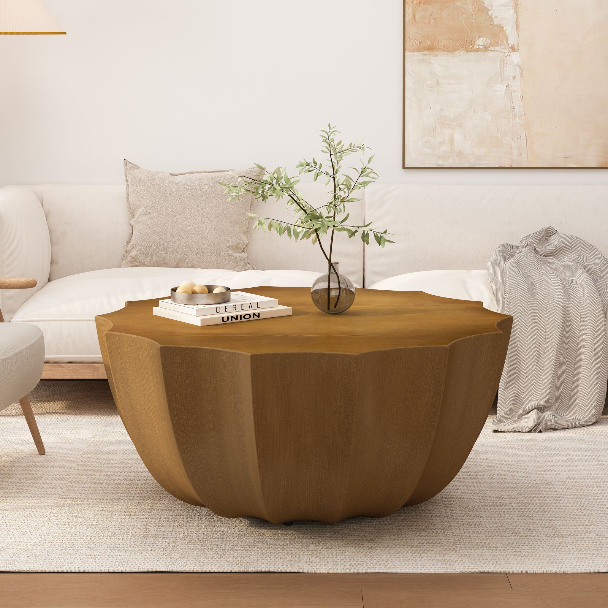 Modern Round Coffee Table For Indoor / Outdoor Unique Piece Furniture