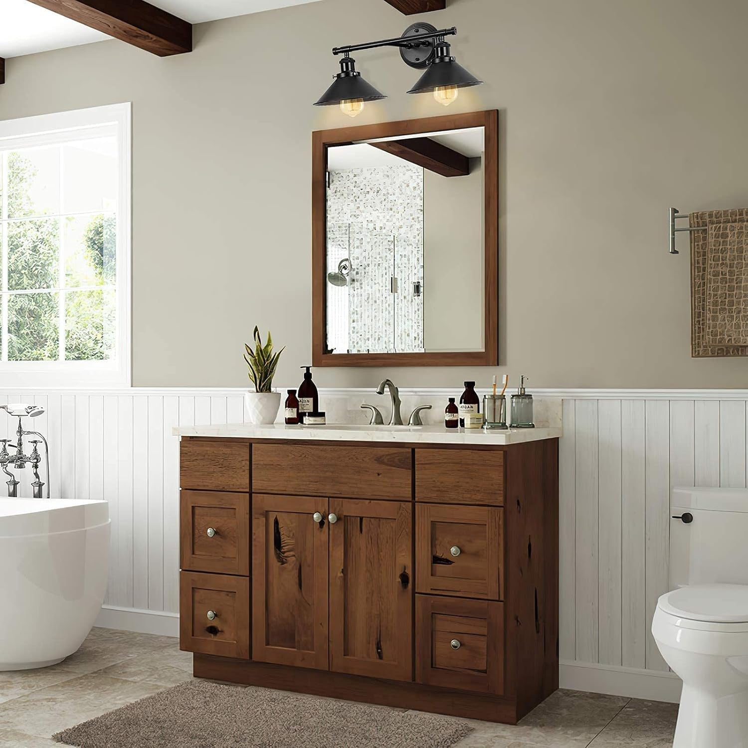 2-3 Matte Black Wall Sconce Farmhouse Decor