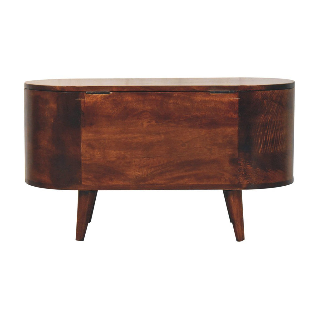 Rounded Lid Up Blanket Box Unique Piece Furniture