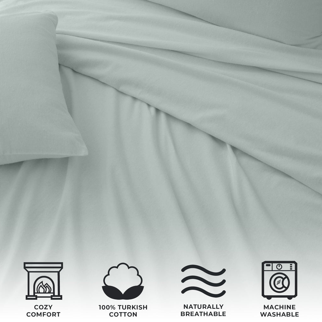 Turkish Cotton Flannel Sheet - Raye Collection Great Bay Home