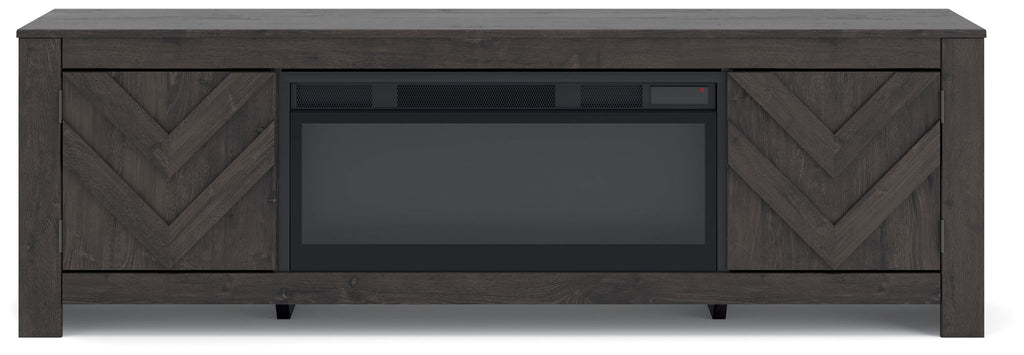 Cayboni - LG TV Stand With Fireplace Option Unique Piece Furniture