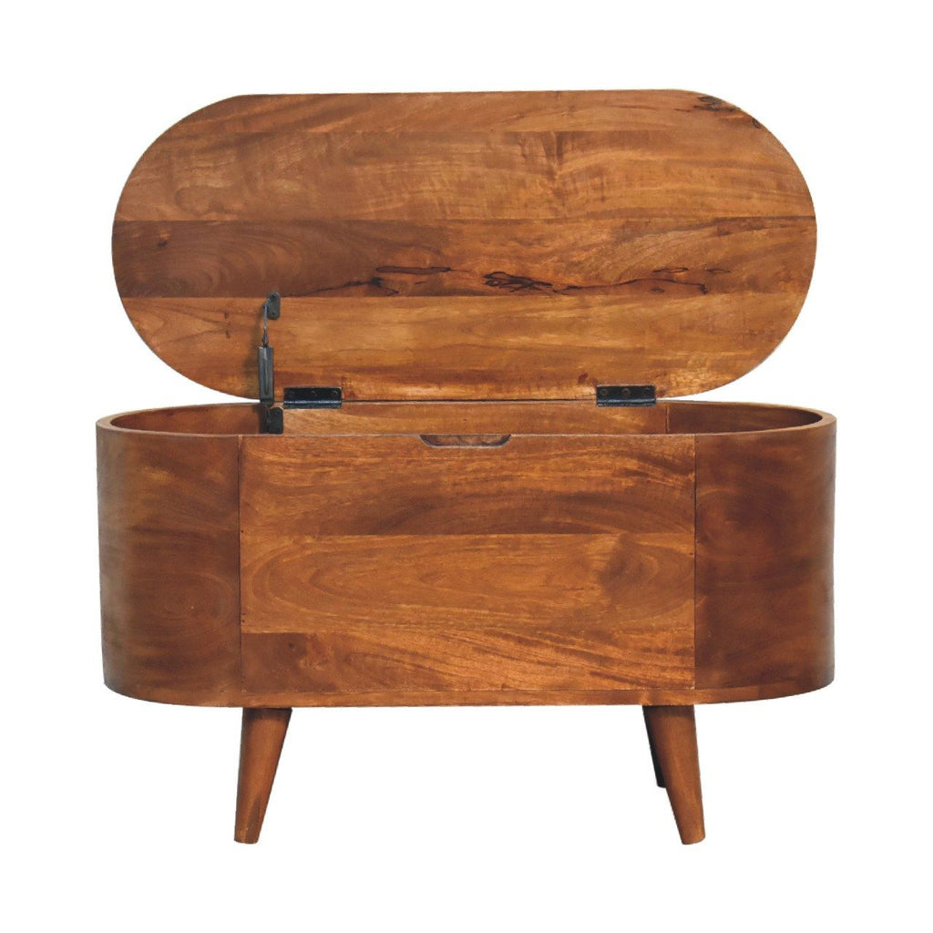 Rounded Lid Up Blanket Box Unique Piece Furniture