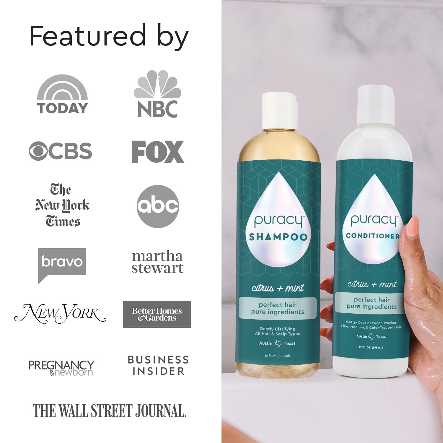 Conditioner (Silicone/Dimethicone/Sulfate Free) Puracy