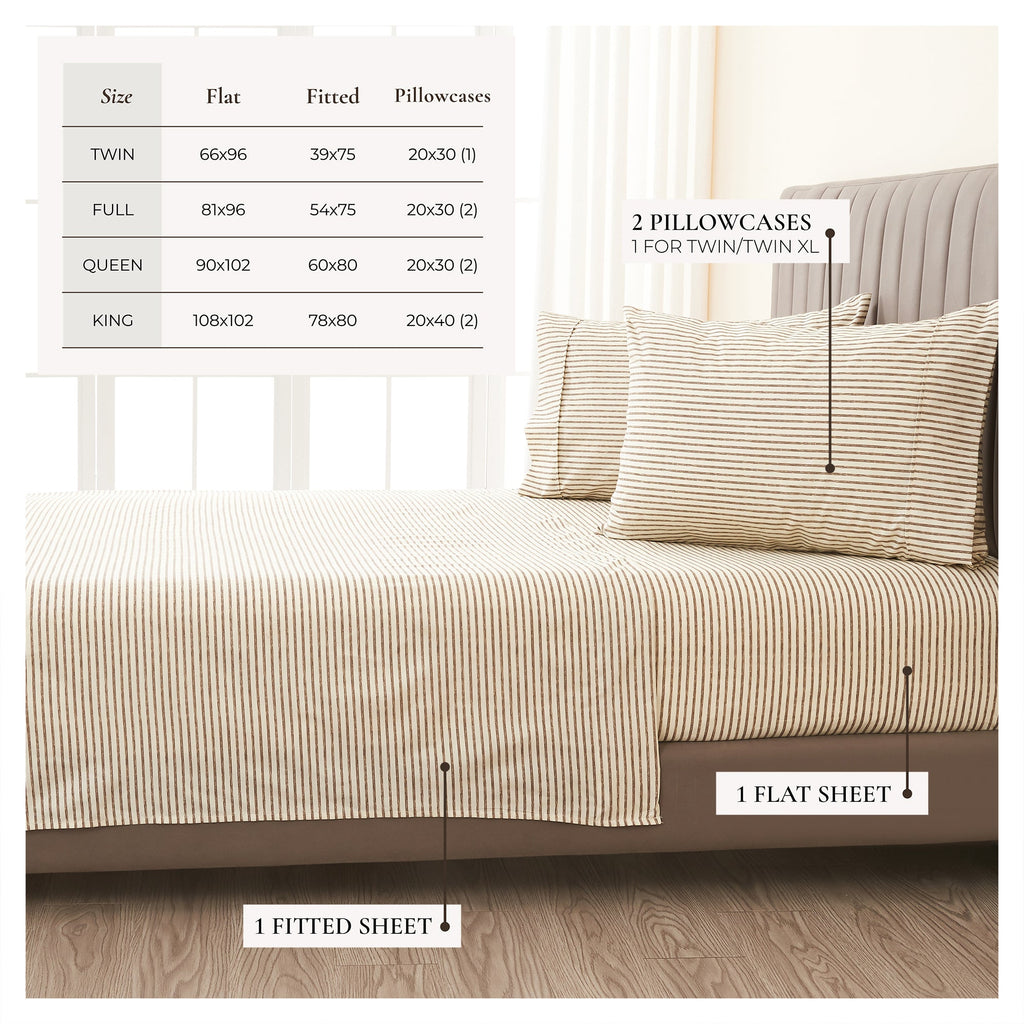 Striped Sheet Set - Evette Collection Great Bay Home