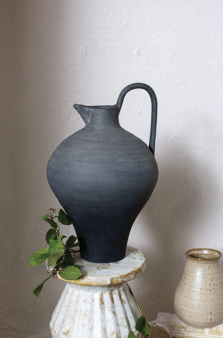 Arthur Black Terracotta Jug White Cliff Studio
