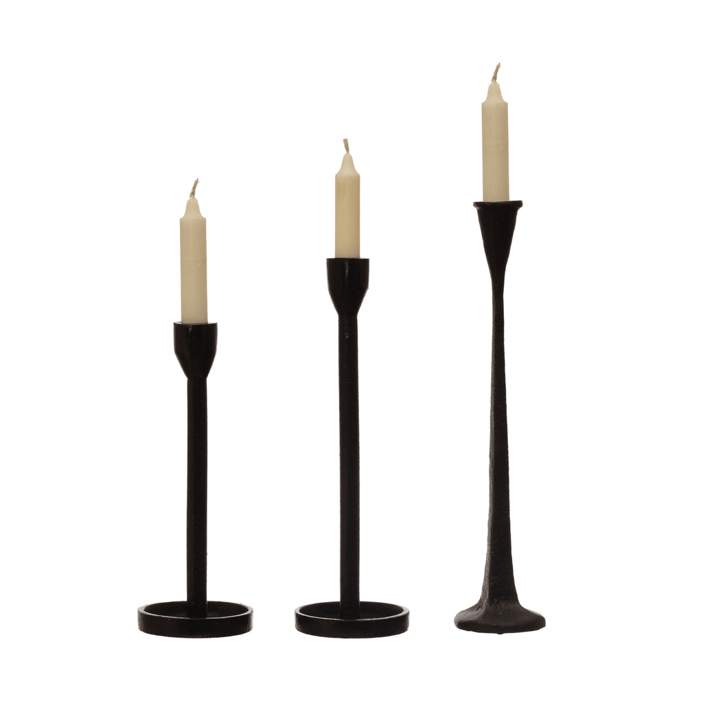Cast Iron Taper Candle Holder White Cliff Studio