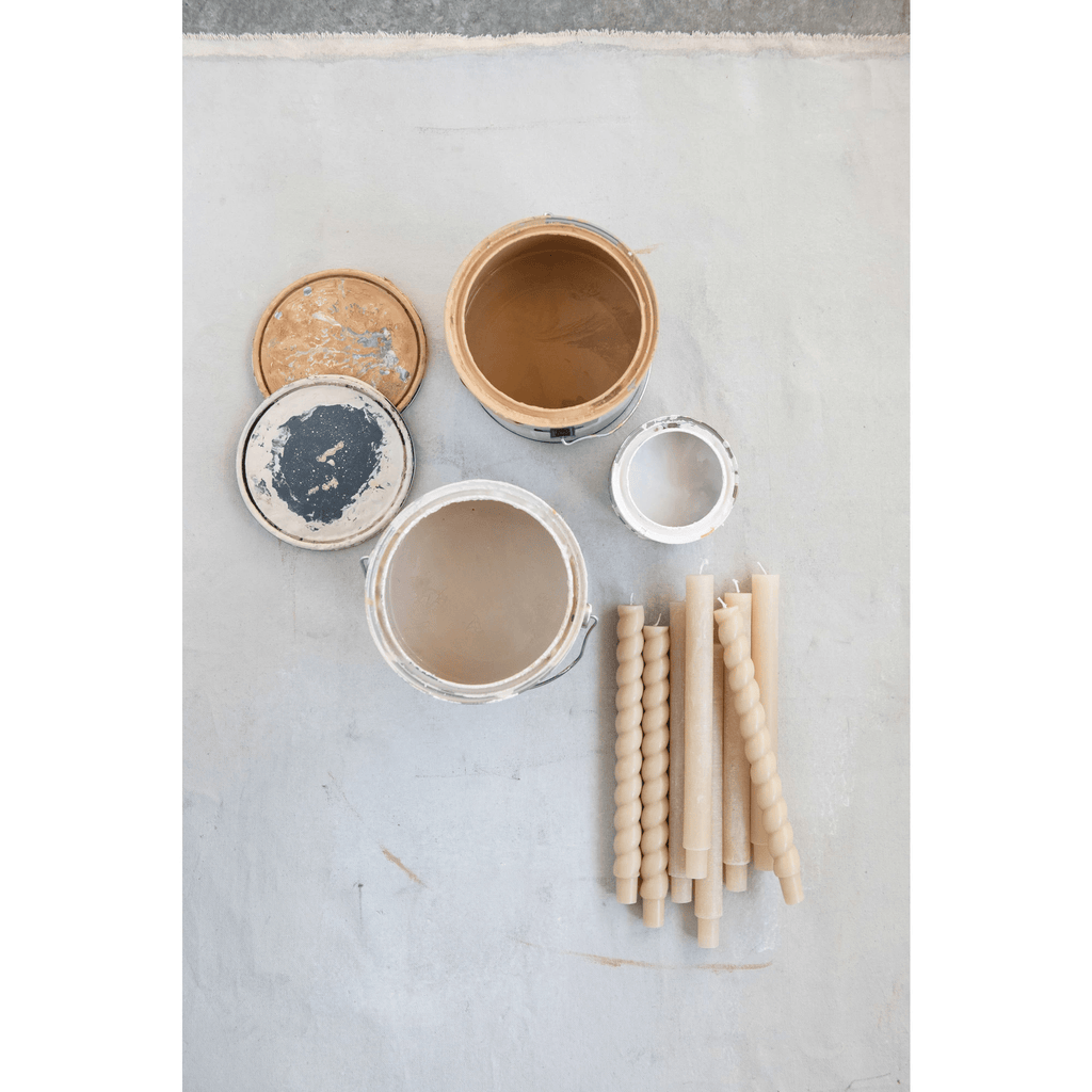 Unscented Tapered Twist Candles, Set of 2 (3 Color Options) White Cliff Studio