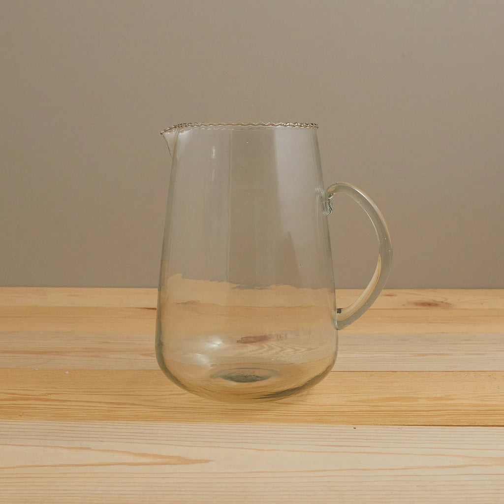 Ruffle Glass Pitcher White Cliff Studio