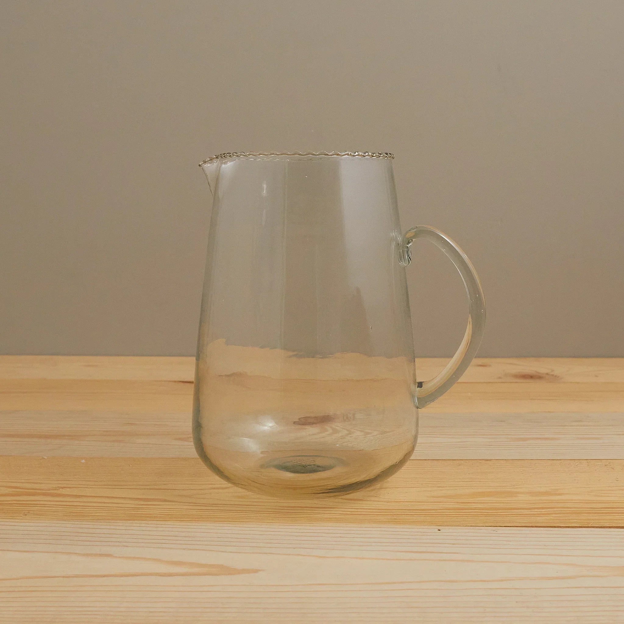 Ruffle Glass Pitcher White Cliff Studio