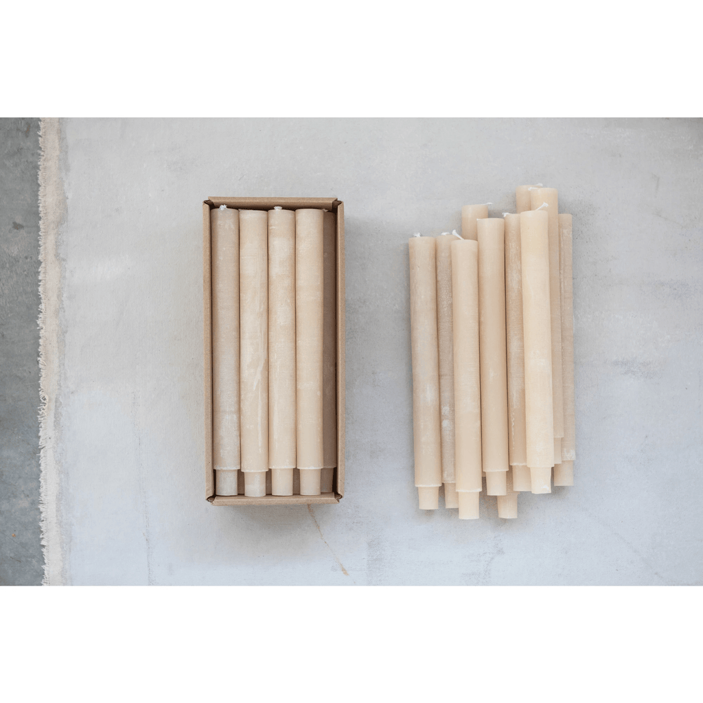 Unscented Tapered Candles, Set of 2 (3 Color Options) White Cliff Studio