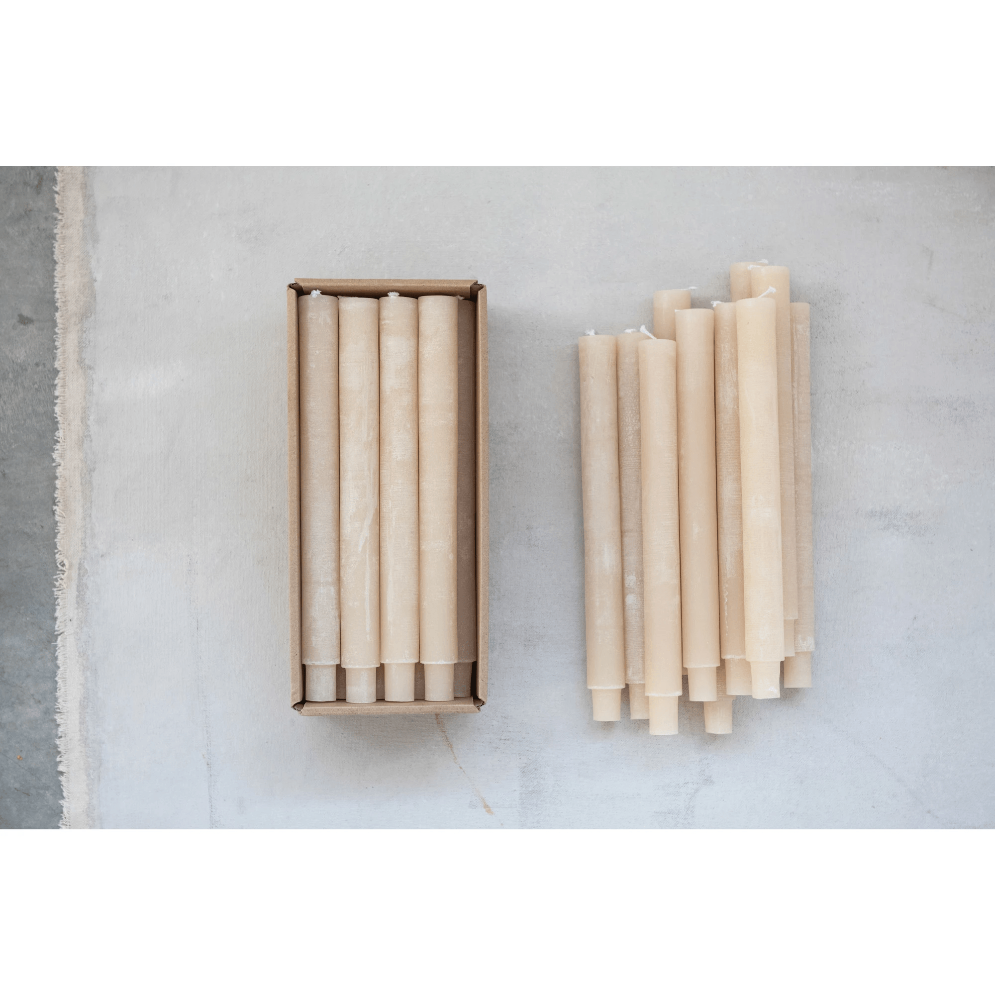 Unscented Tapered Candles, Set of 2 (3 Color Options) White Cliff Studio