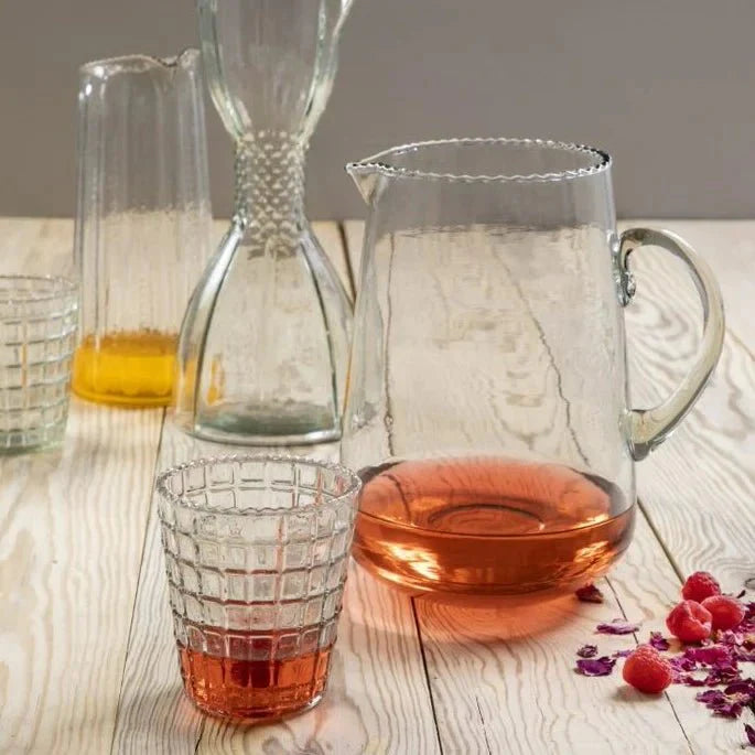 Ruffle Glass Pitcher White Cliff Studio
