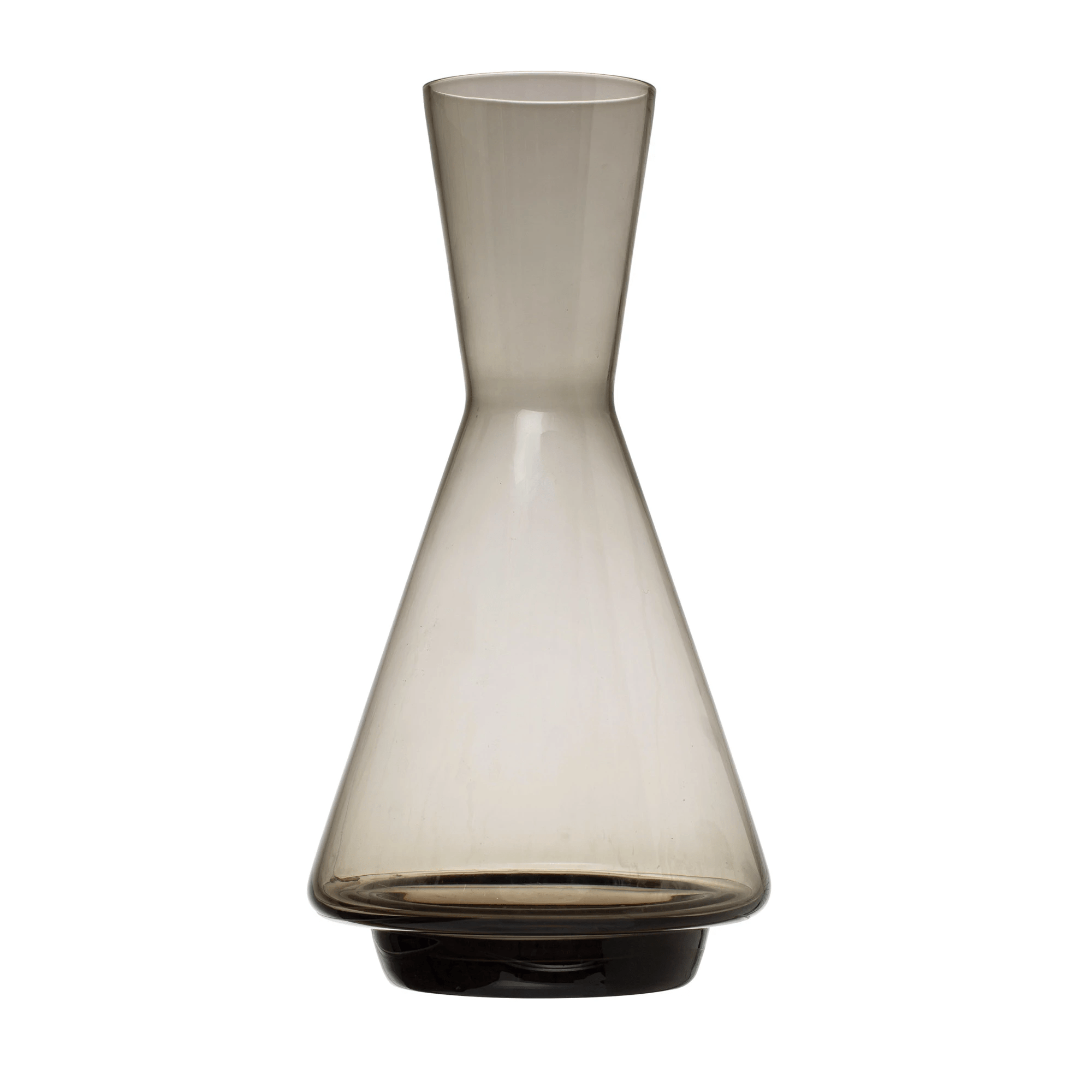 Glass Decanter, Smoke Color White Cliff Studio