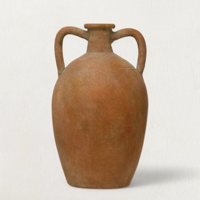 Willow Terracotta Urn with Handles White Cliff Studio