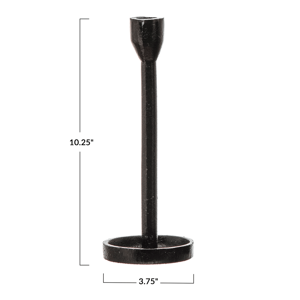 Cast Iron Taper Candle Holder White Cliff Studio