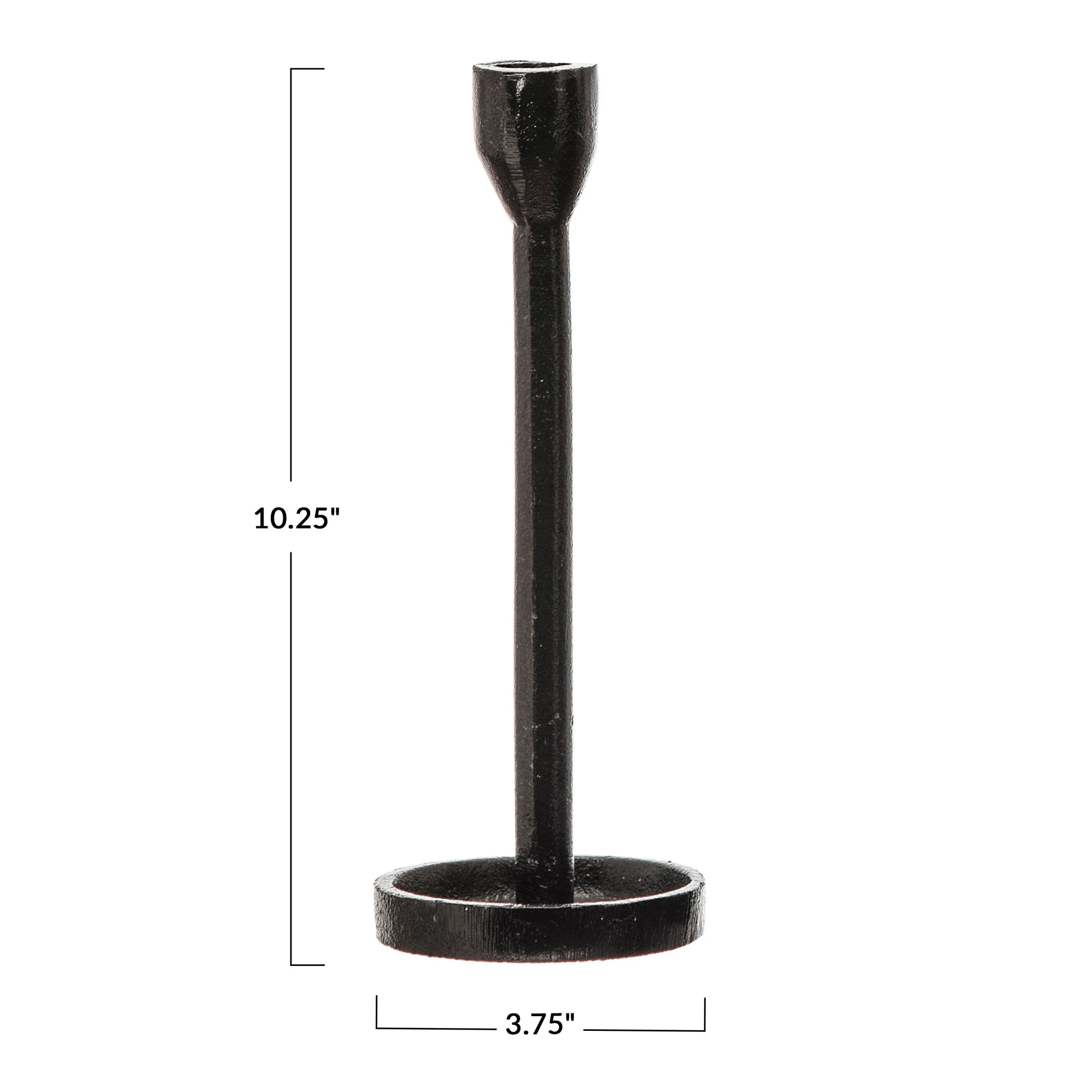 Cast Iron Taper Candle Holder White Cliff Studio