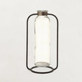 Glass Bud Vase in Metal Stand White Cliff Studio