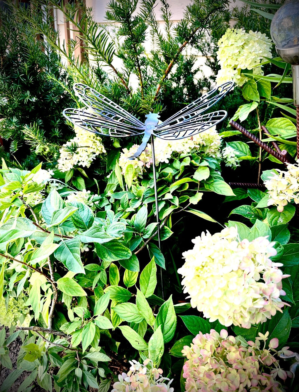 Flame Painted Steel Dragonfly Yard Stake Northern Forge, LLC