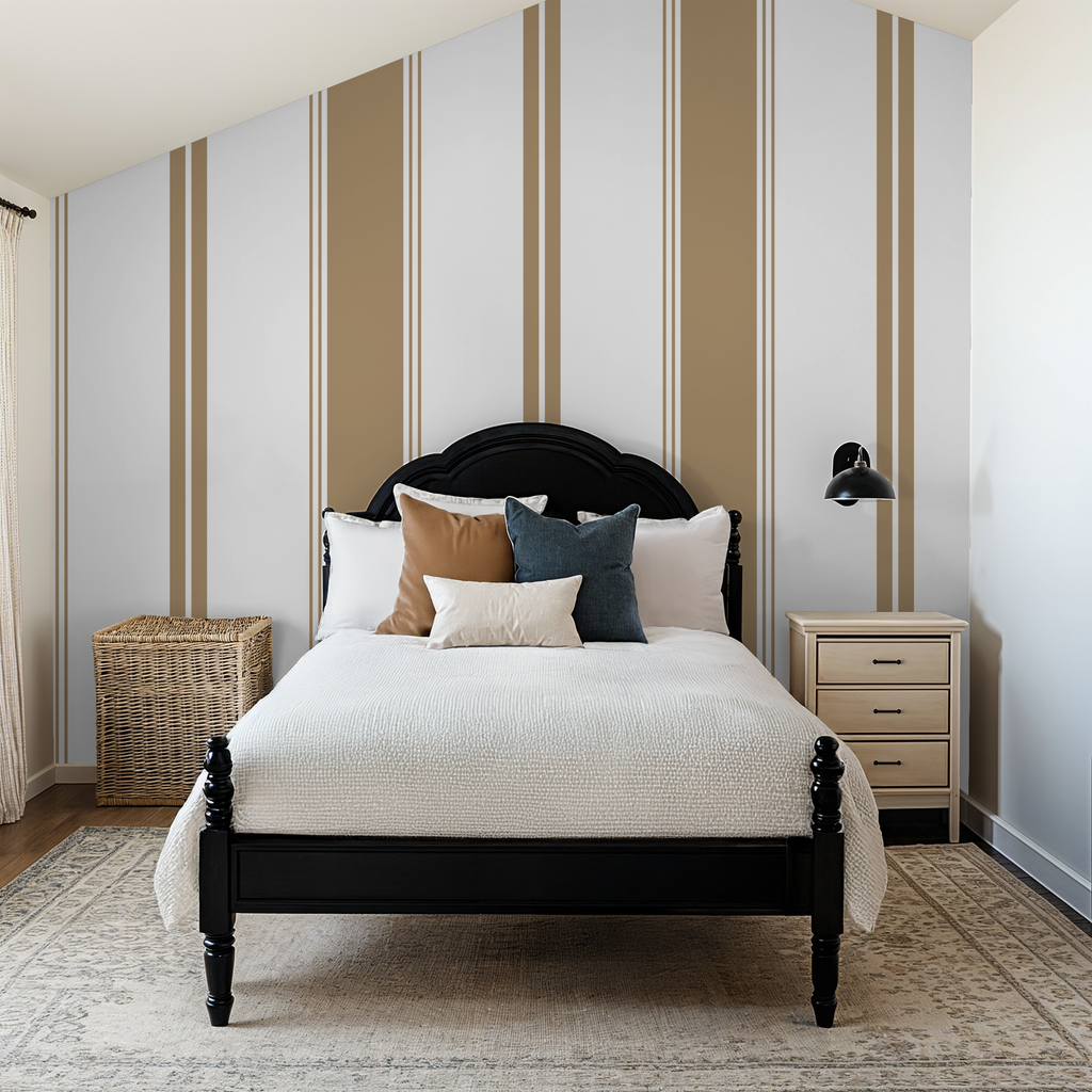 Fletcher Stripe (Brown) Wallpaper WALL BLUSH