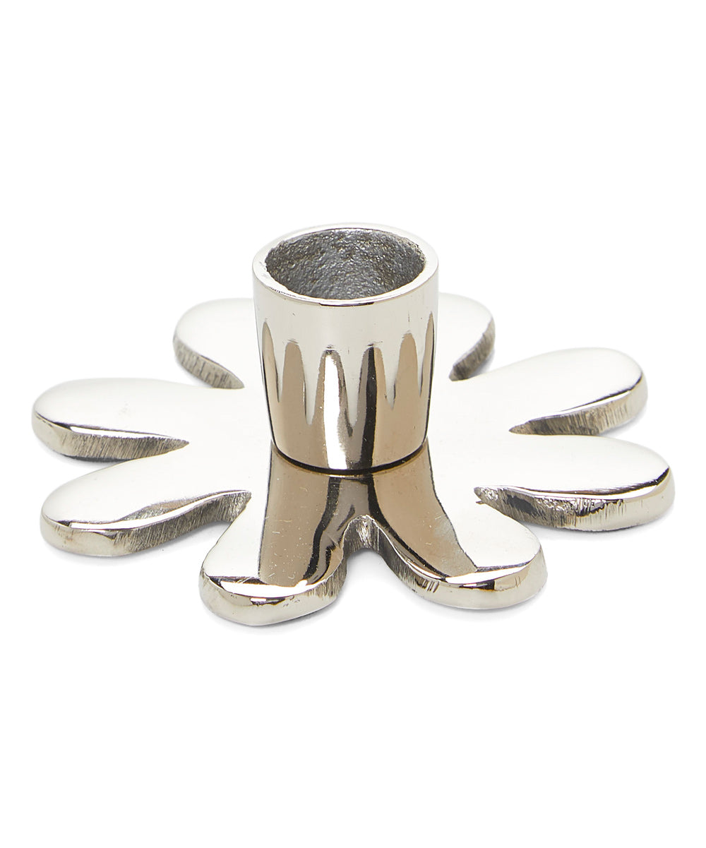 Decorative Silver Flower Candle Holder Vibhsa