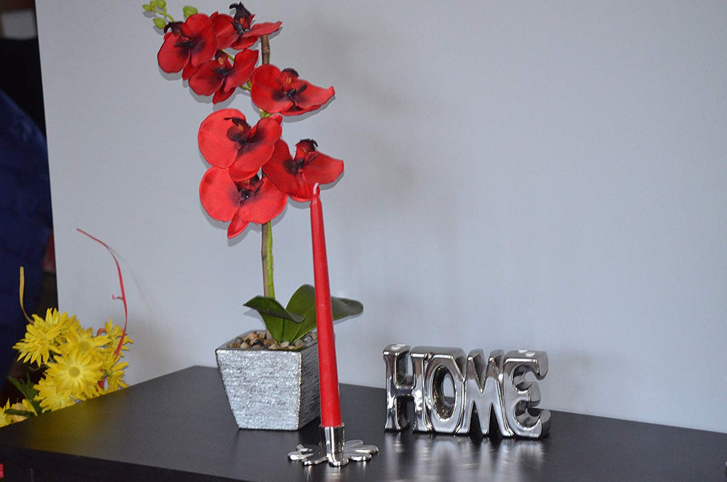 Decorative Silver Flower Candle Holder Vibhsa