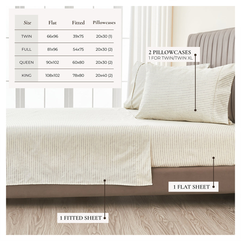 Striped Sheet Set - Evette Collection Great Bay Home