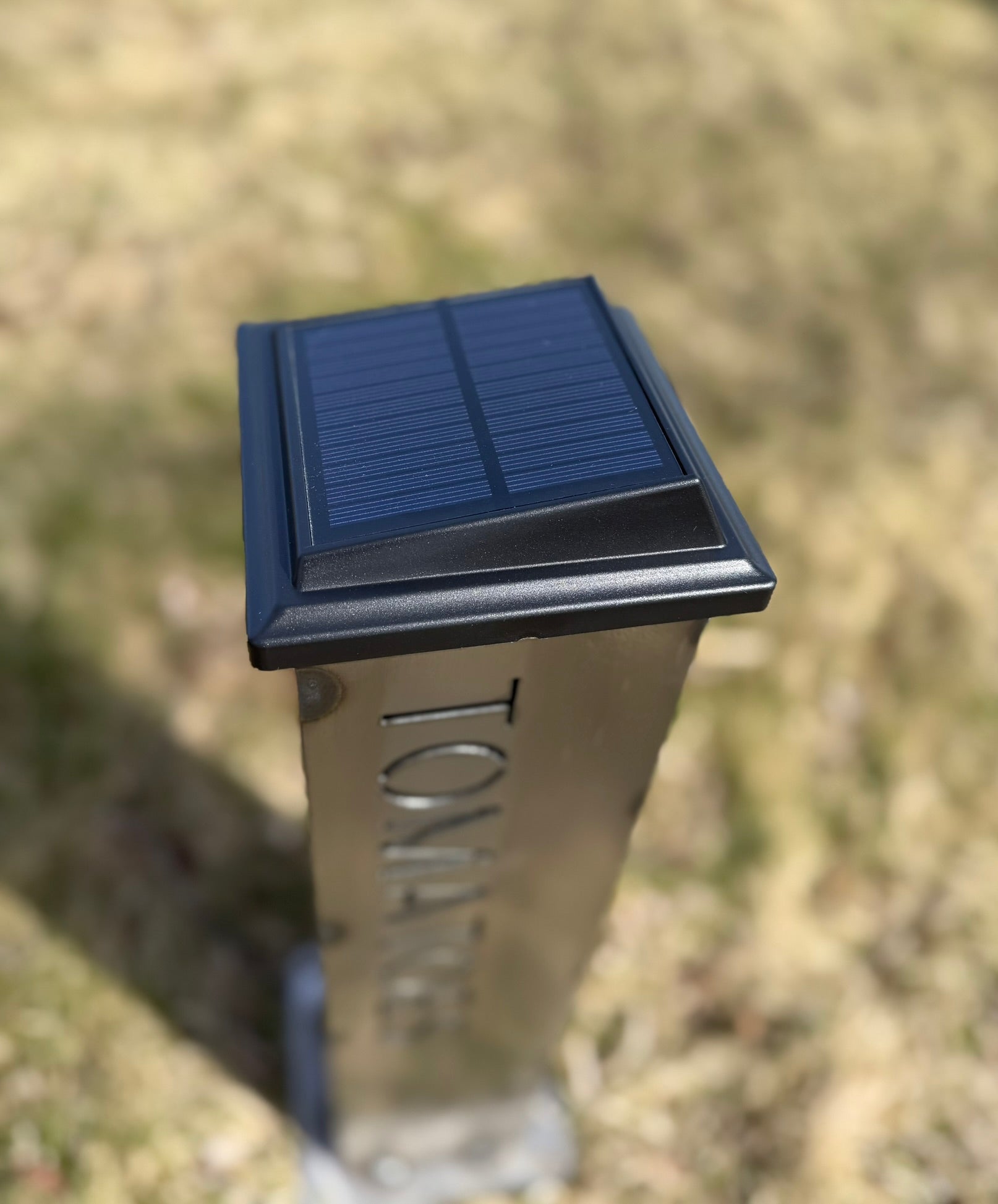 Garden Glow Solar Pillar Light - Steel - Garden Labels Northern Forge, LLC