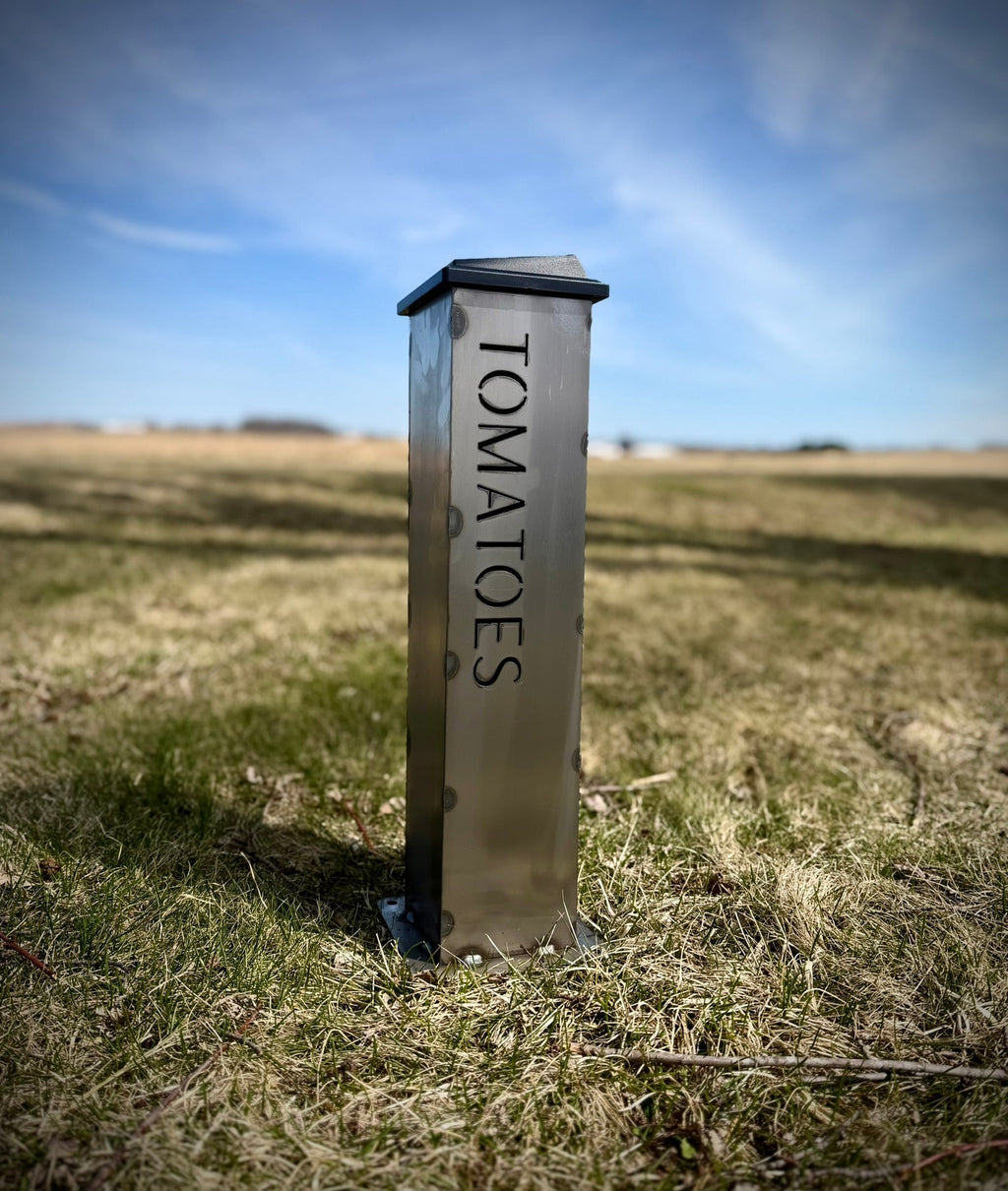 Garden Glow Solar Pillar Light - Steel - Garden Labels Northern Forge, LLC