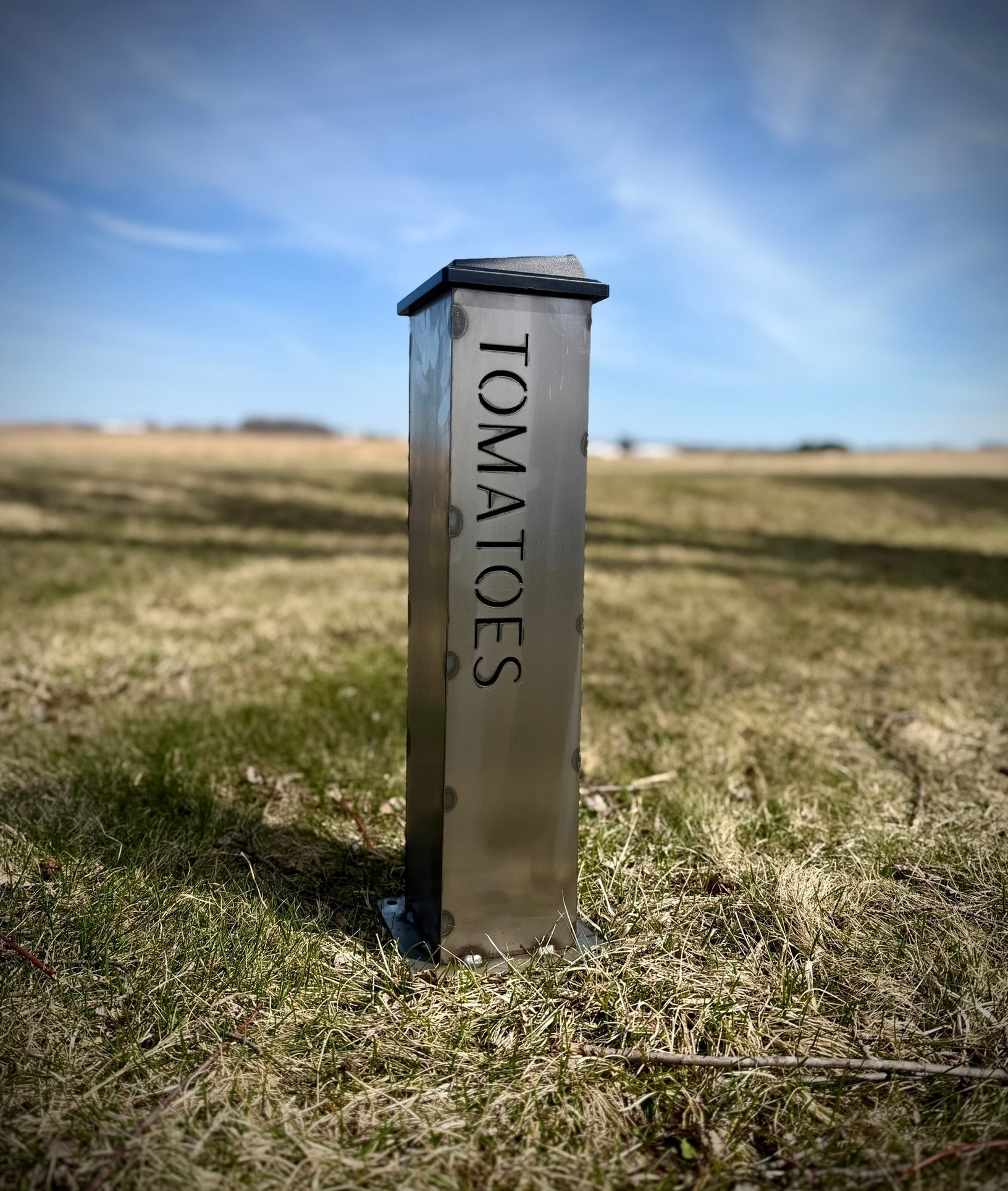 Garden Glow Solar Pillar Light - Steel - Garden Labels Northern Forge, LLC