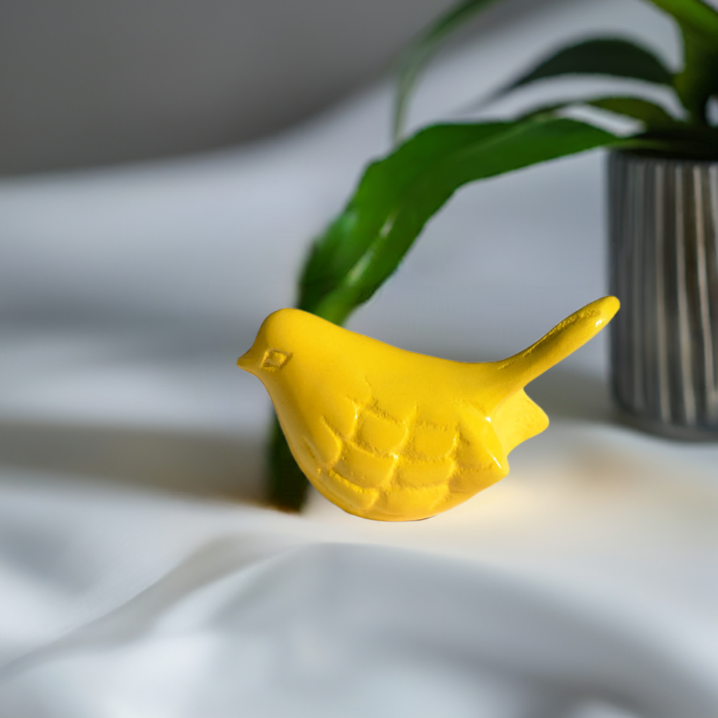 Vibhsa Bird Figurines Symbols of Health & Happiness (Yellow) Vibhsa