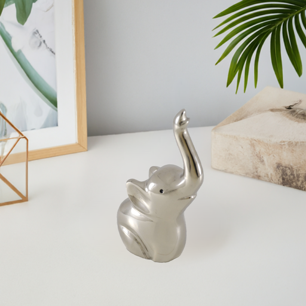 Elephant Ring Holder (4", Silver Finish) Vibhsa