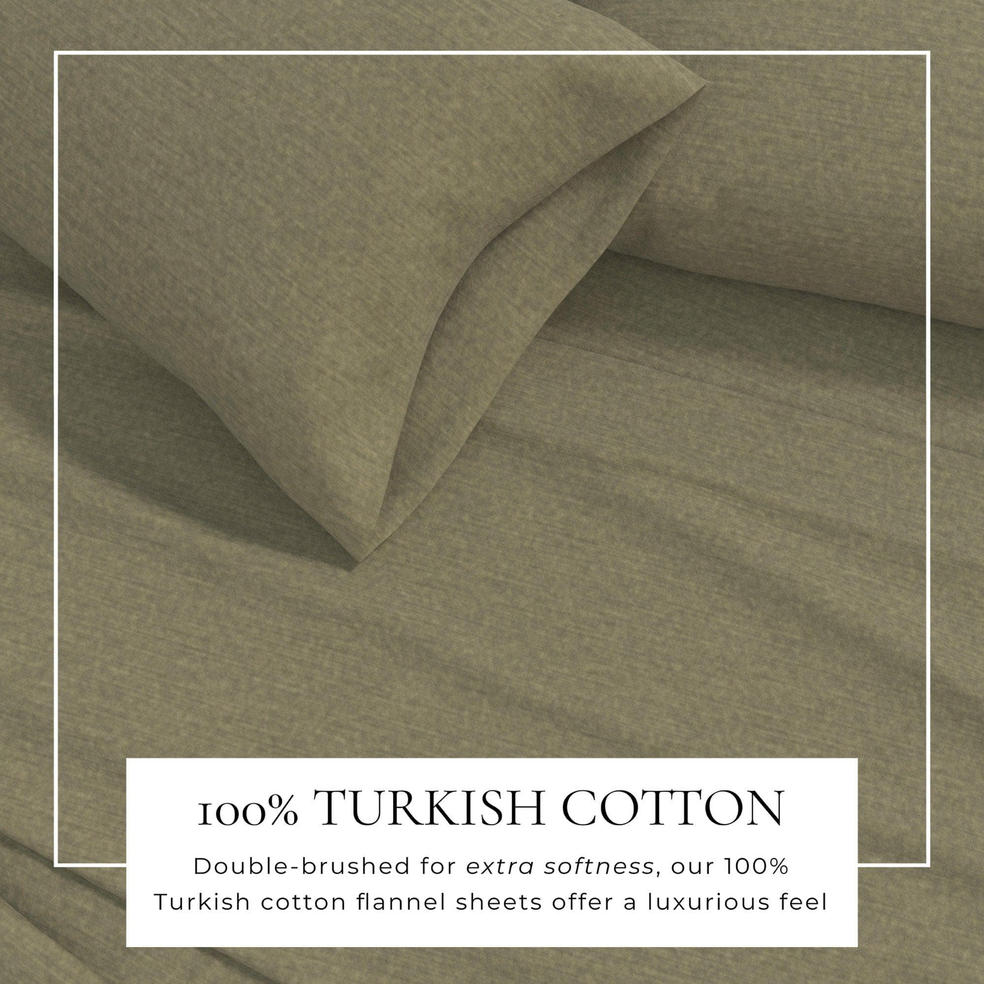 Heathered Solid Cotton Blend Flannel Sheet Set - Anders Collection Great Bay Home