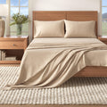 Heathered Solid Cotton Blend Flannel Sheet Set - Anders Collection Great Bay Home