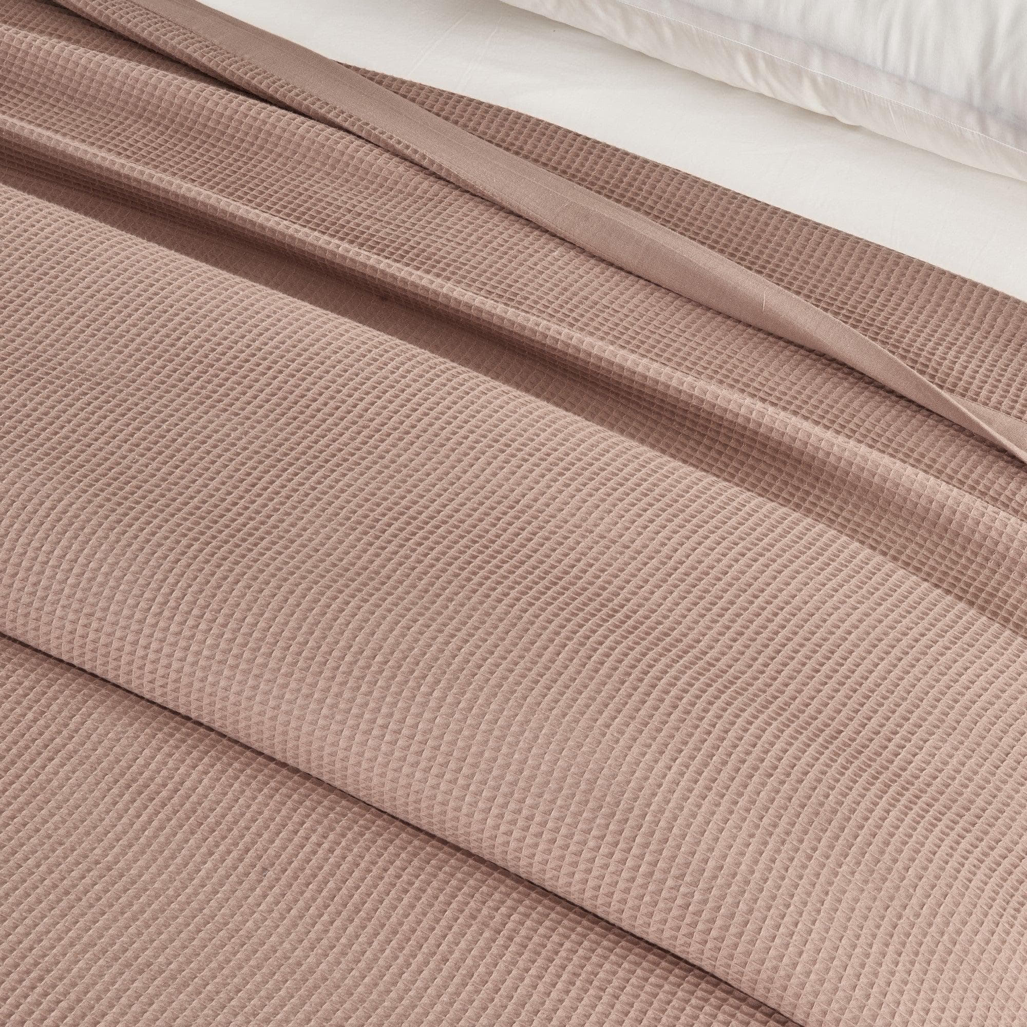100% Cotton Small Waffle Weave Blanket - Hazel Collection Great Bay Home