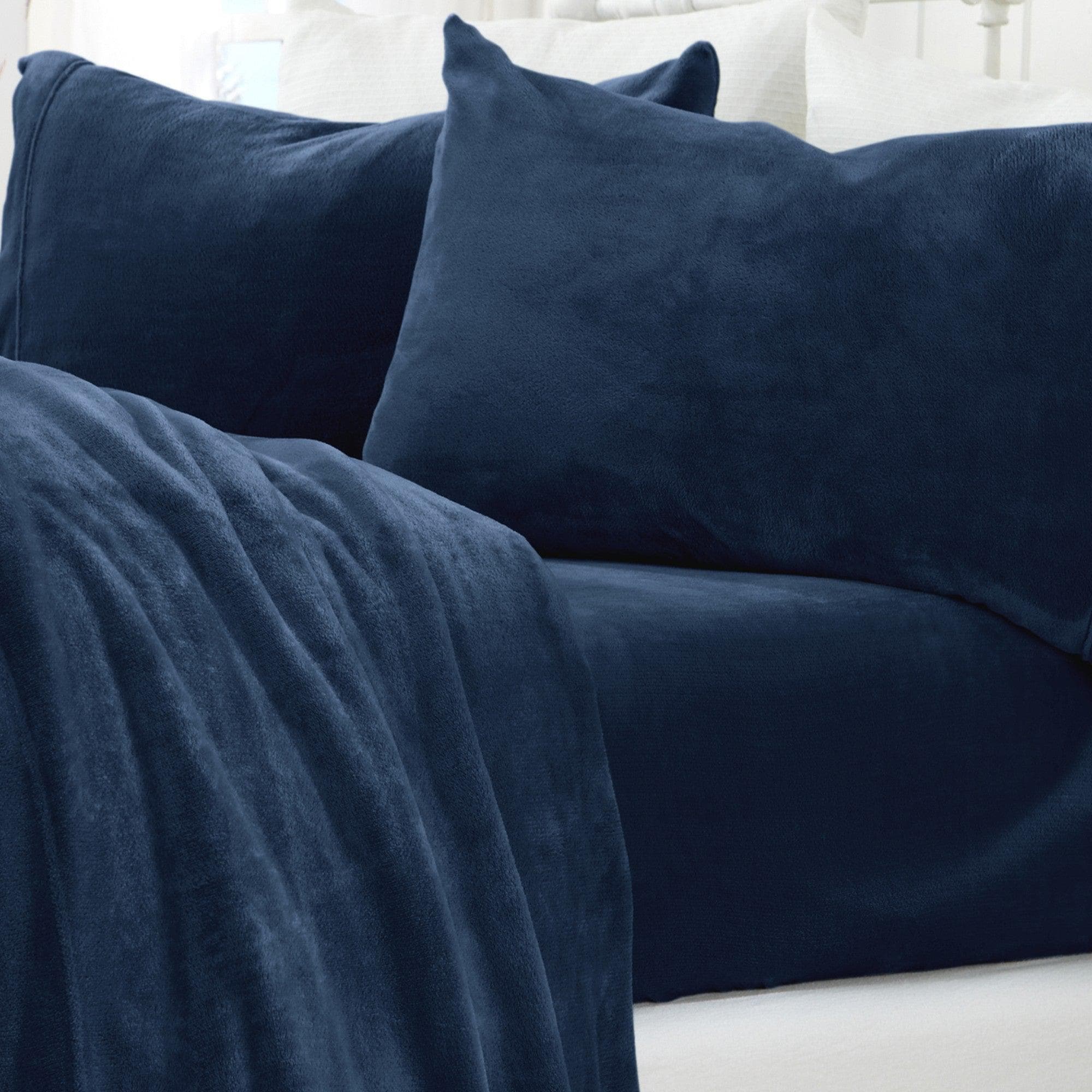 Solid Plush Sheet - Velvet Luxe Collection Great Bay Home