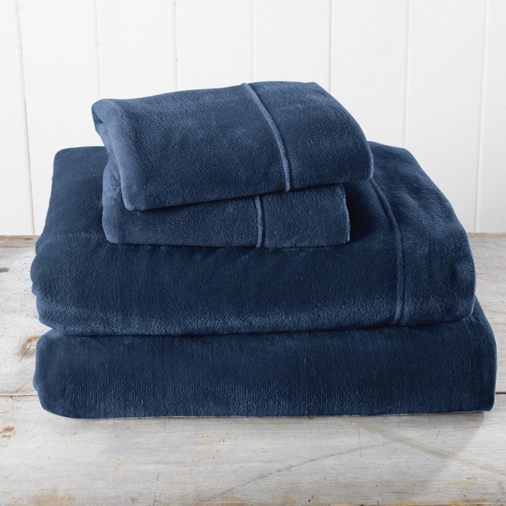 Solid Plush Sheet - Velvet Luxe Collection Great Bay Home