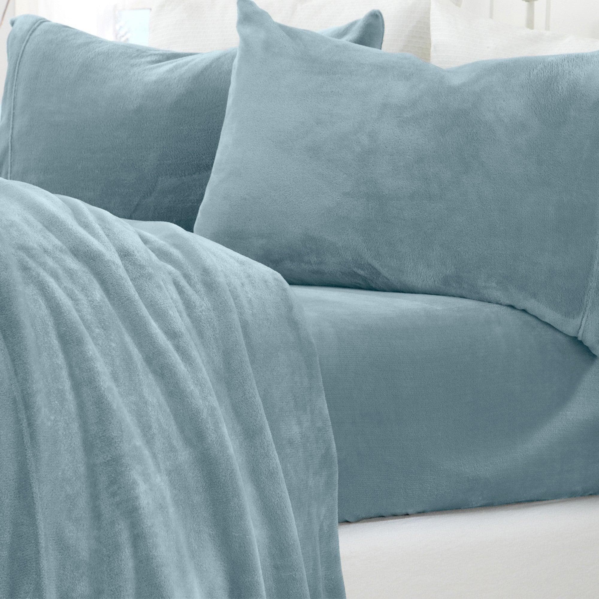 Solid Plush Sheet - Velvet Luxe Collection Great Bay Home