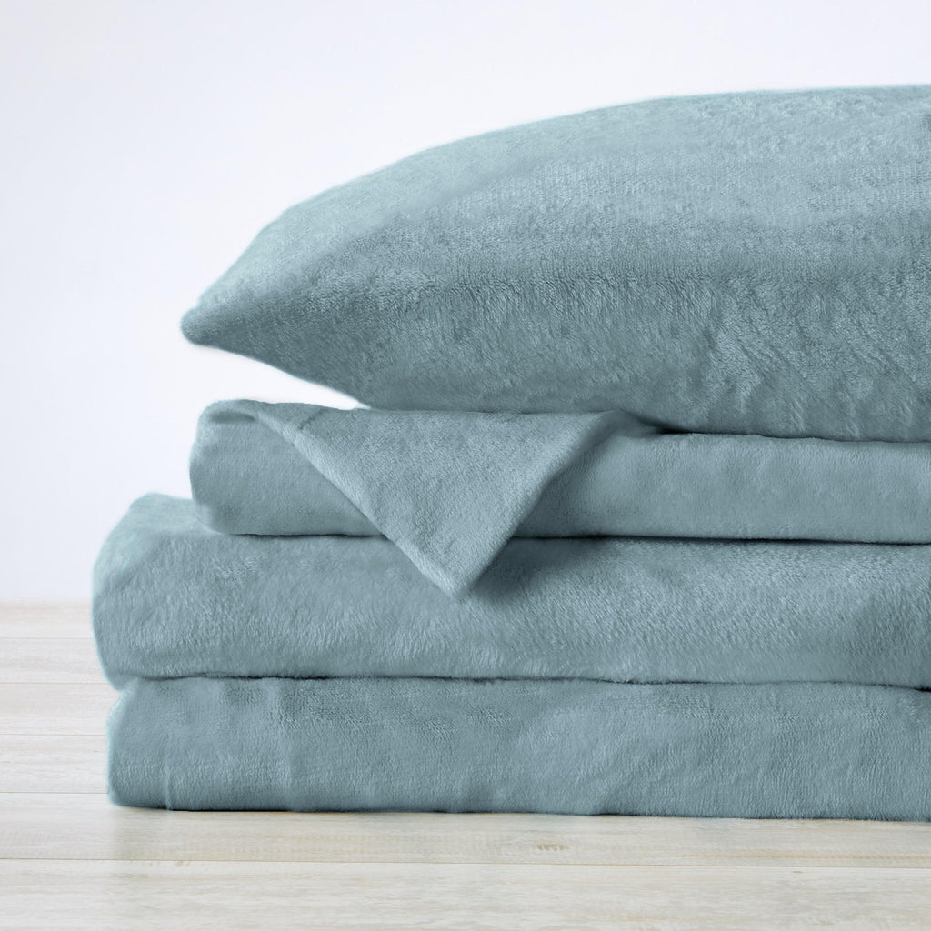 Solid Plush Sheet - Velvet Luxe Collection Great Bay Home