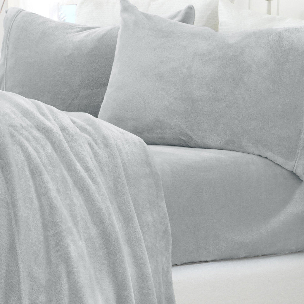 Solid Plush Sheet - Velvet Luxe Collection Great Bay Home