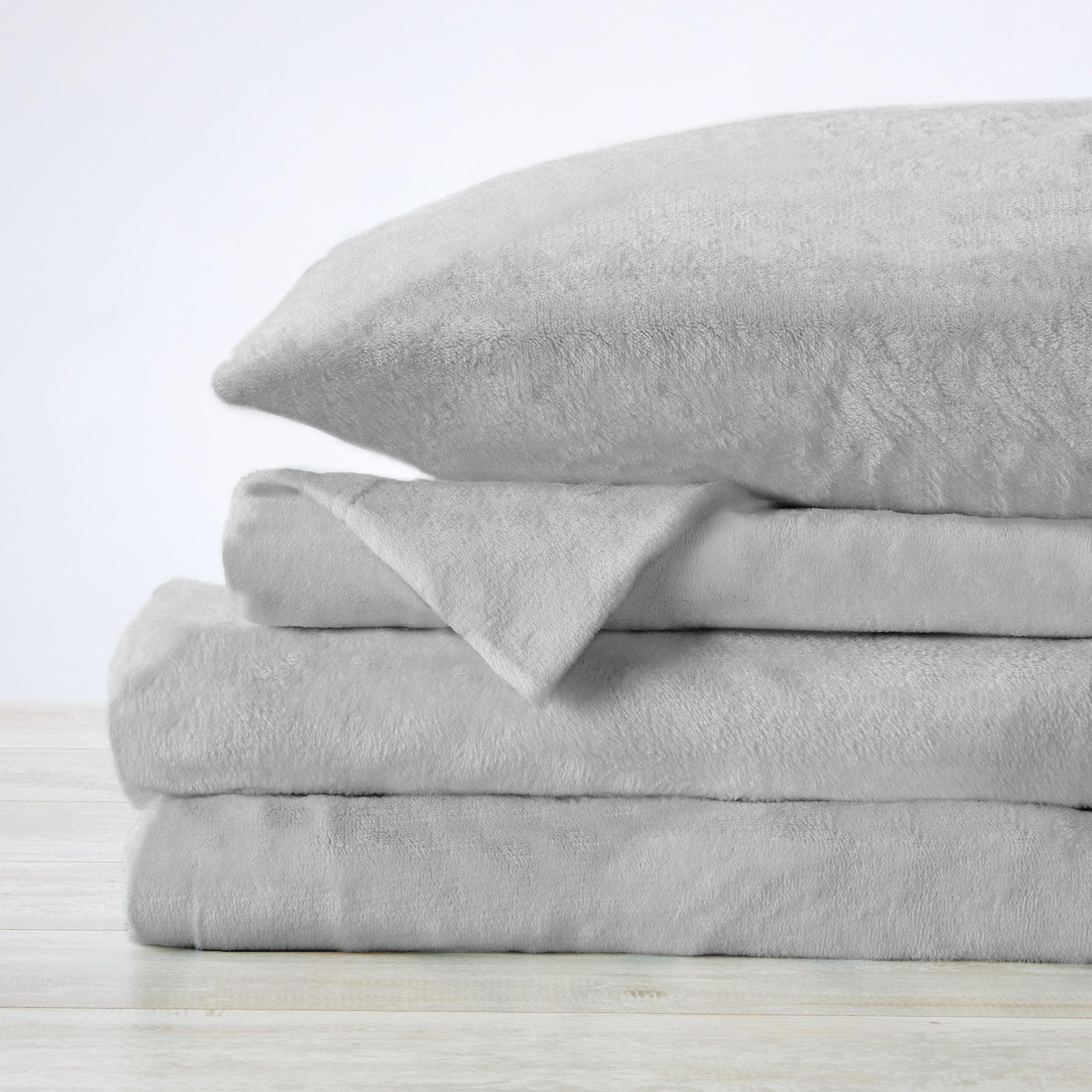 Solid Plush Sheet - Velvet Luxe Collection Great Bay Home